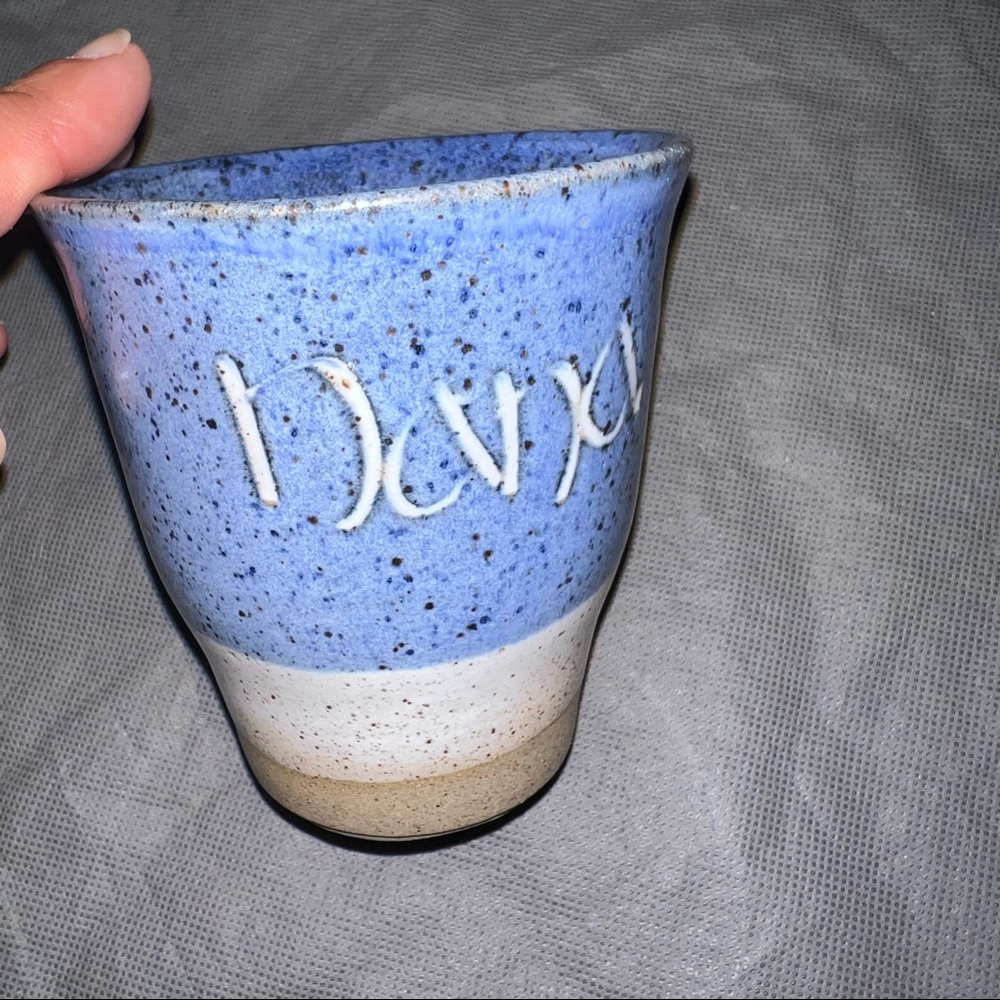 Pottery Mug Tea Coffee NANA Blue